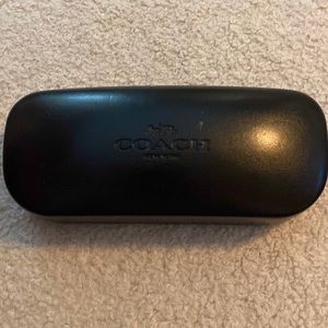 Black coach sunglasses case